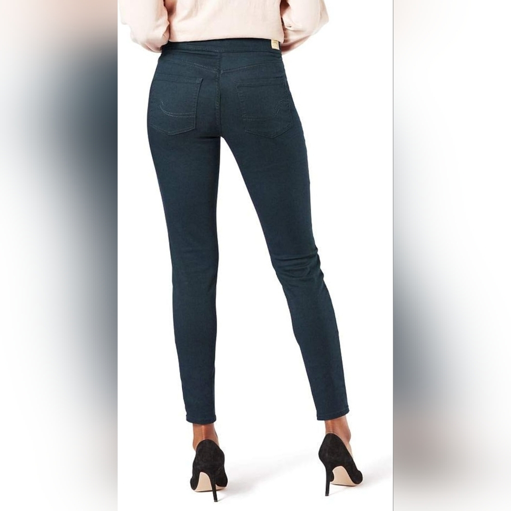 Signature Levi Strauss Gold Jeans Shaping Pull On Skinny Dark Wash Sz 2S( 25×28) - Picture 4 of 9